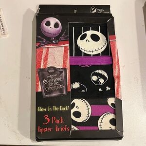 3 pack size M Nightmare Before Christmas Black /Purple low rider hipster Briefs